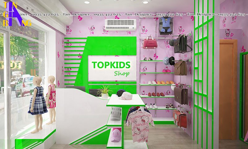 Thiết kế shop thời trang trẻ em TOPKIDS ở Đồng Nai