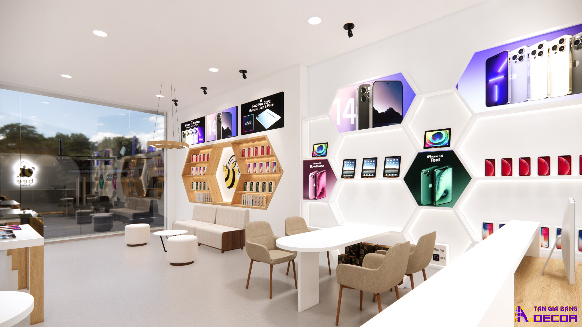 Thiết kế shop điện thoại chuyên Apple tại Bình Phước