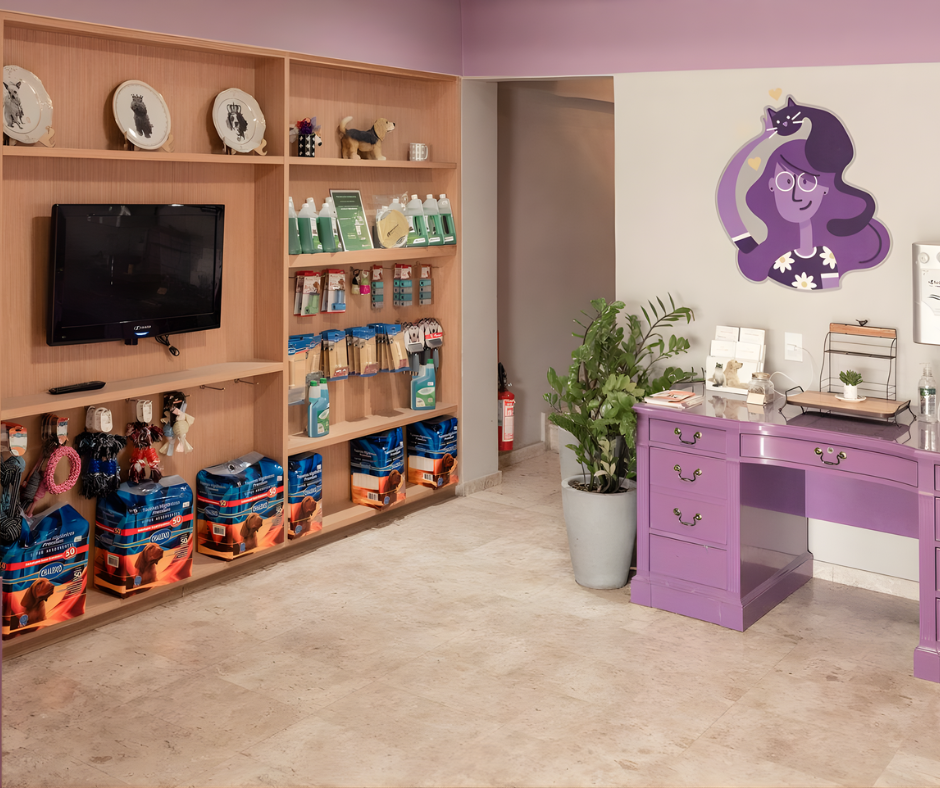 Thiết kế kệ bán hàng pet shop tận dụng không gian nhà ở