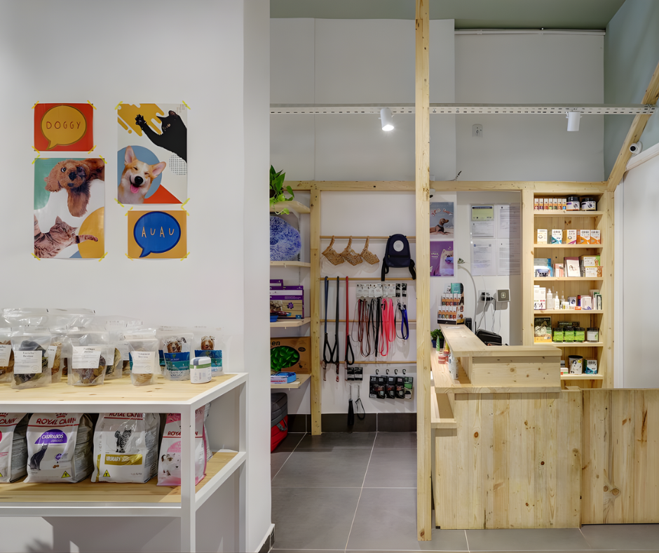 Thiết kế nội thất pet shop theo phong cách tối giản