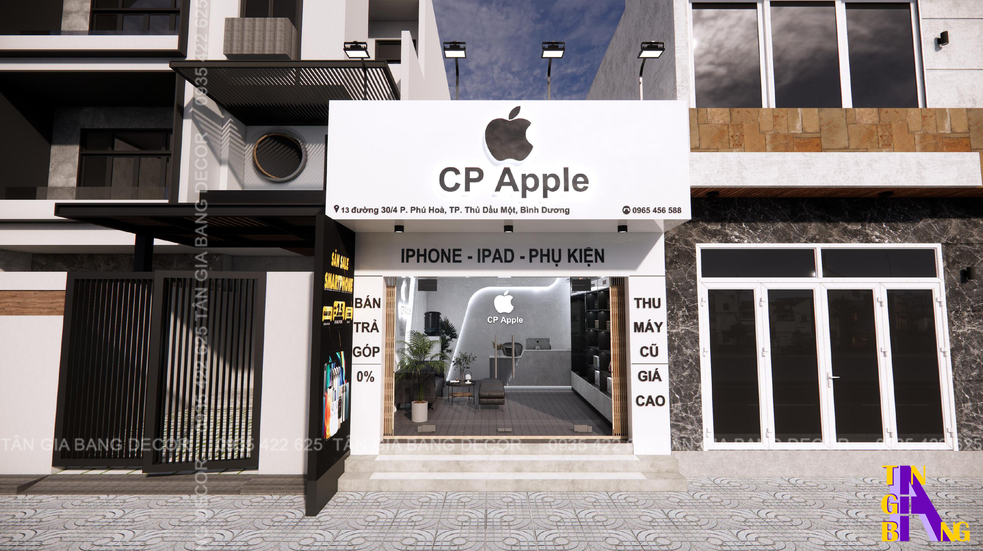 Thiết kế shop điện thoại CP Apple