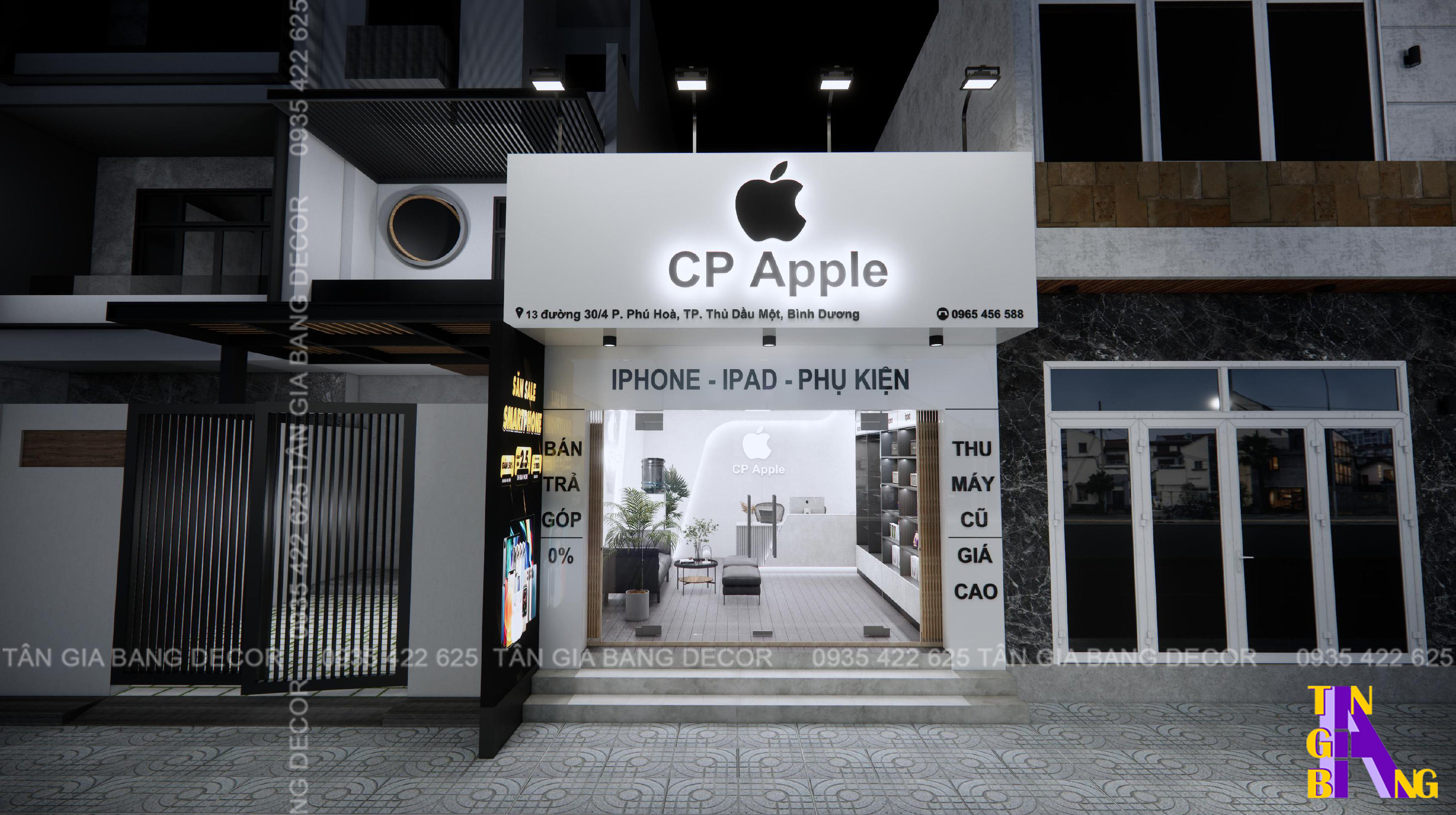 Thiết kế shop điện thoại CP Apple