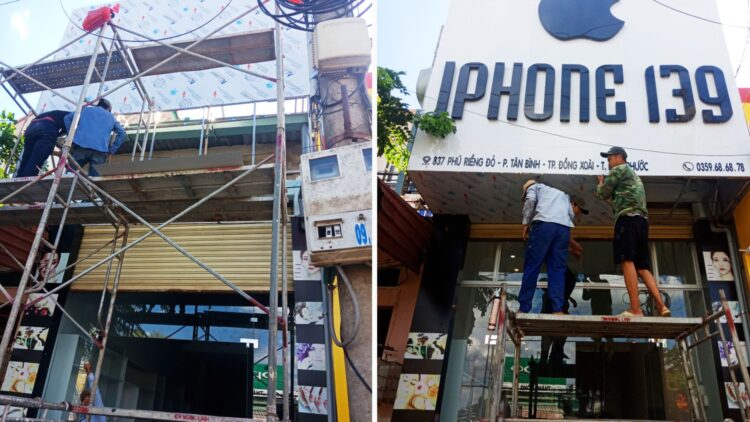 THI CÔNG SHOP ĐIỆN THOẠI APPLE 139 ĐỒNG XOÀI