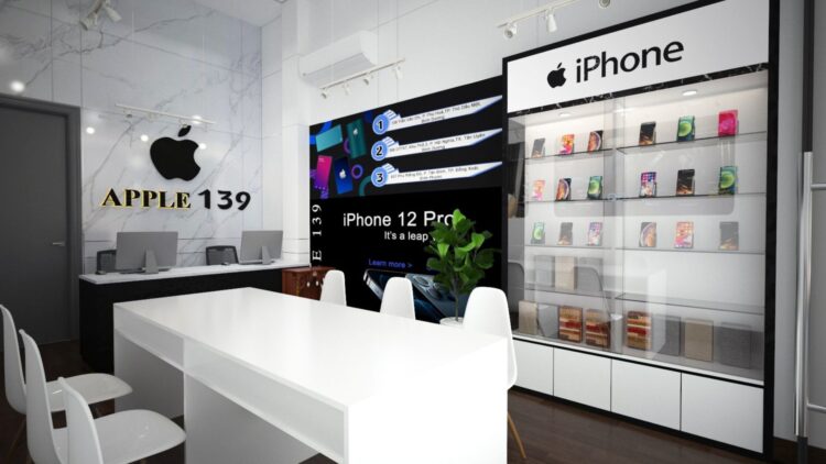 THIẾT KẾ SHOP ĐIỆN THOẠI APPLE 139 THỦ DẦU 1