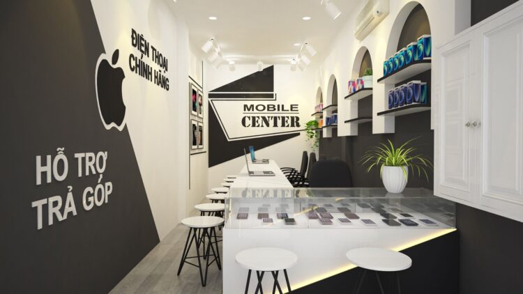 THIẾT KẾ SHOP ĐIỆN THOẠI CENTER