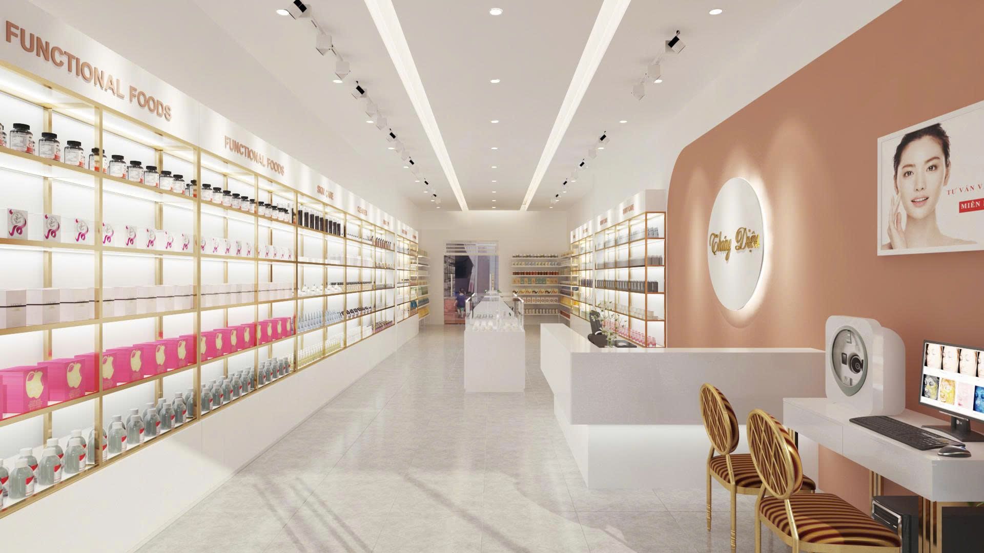 THIẾT KẾ SHOP MỸ PHẨM DIỆP THÚY