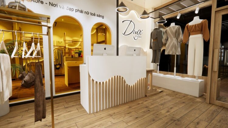 THIẾT KẾ SHOP THỜI TRANG DUGI