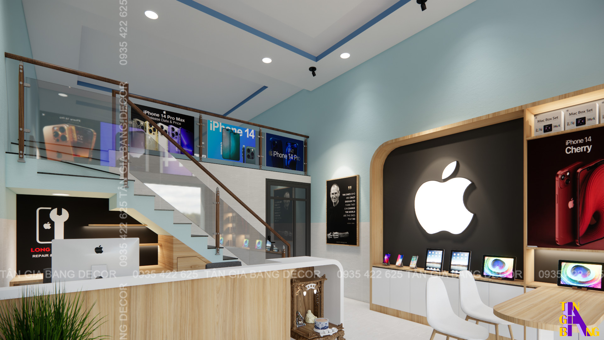 Thiết kế shop điện thoại Long Apple