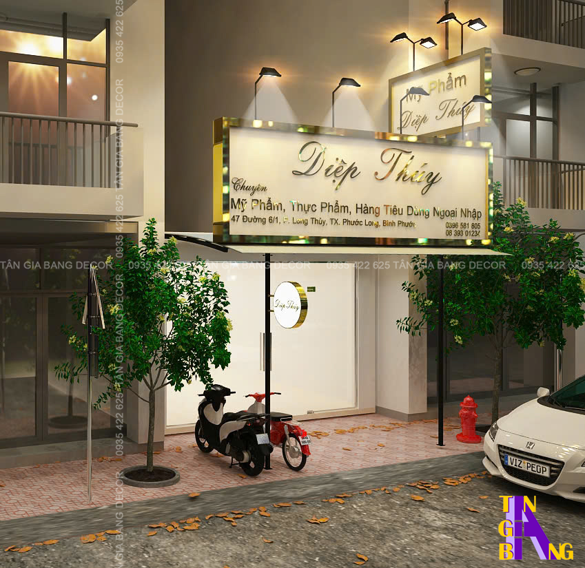Thiết kế shop mỹ phẩm Diệp Thúy