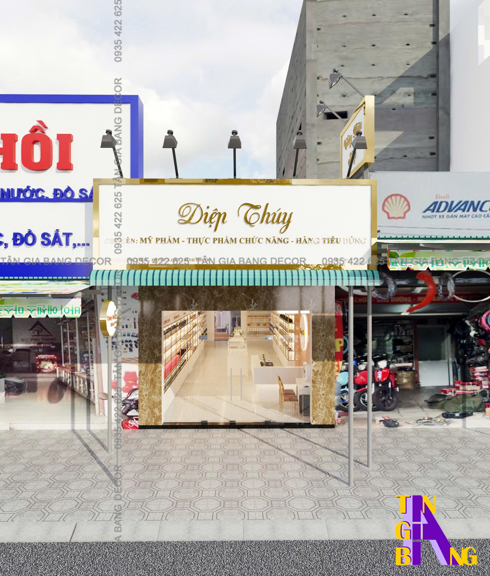 Thiết kế shop mỹ phẩm Diệp Thúy