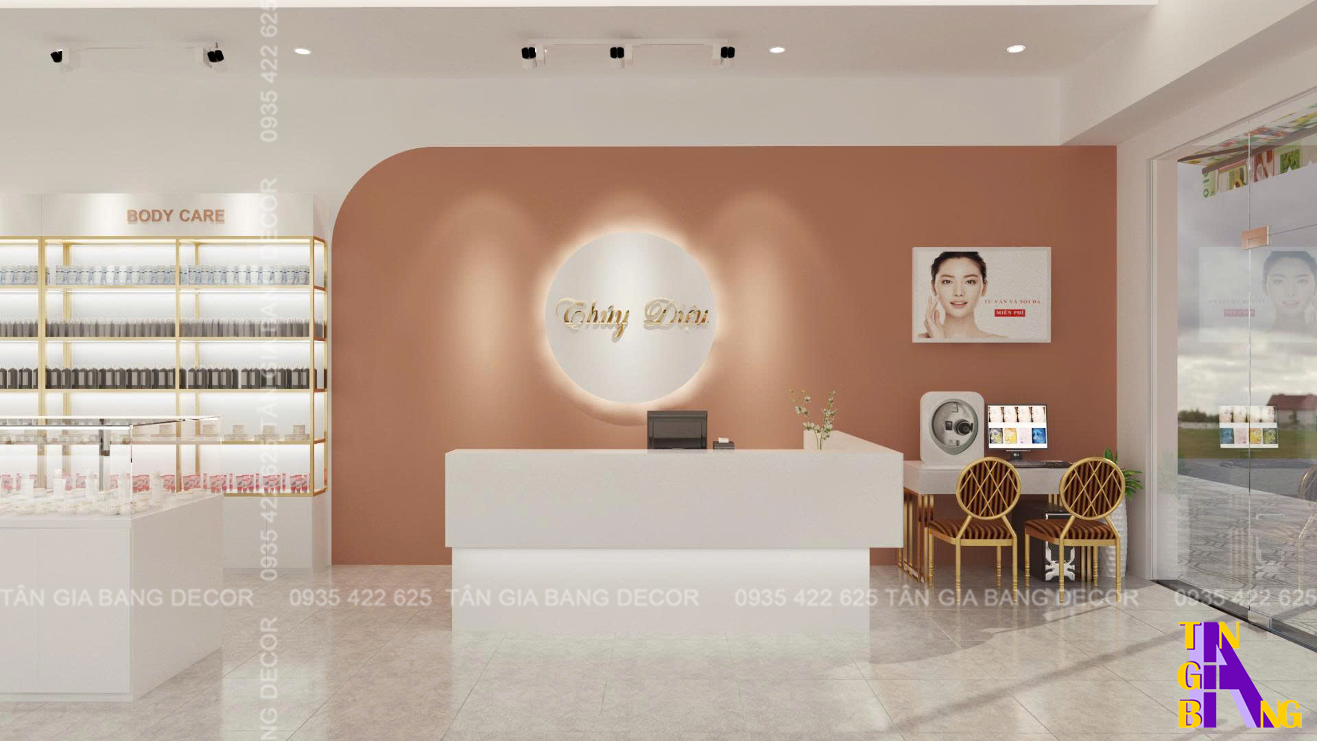 Thiết kế shop mỹ phẩm Diệp Thúy