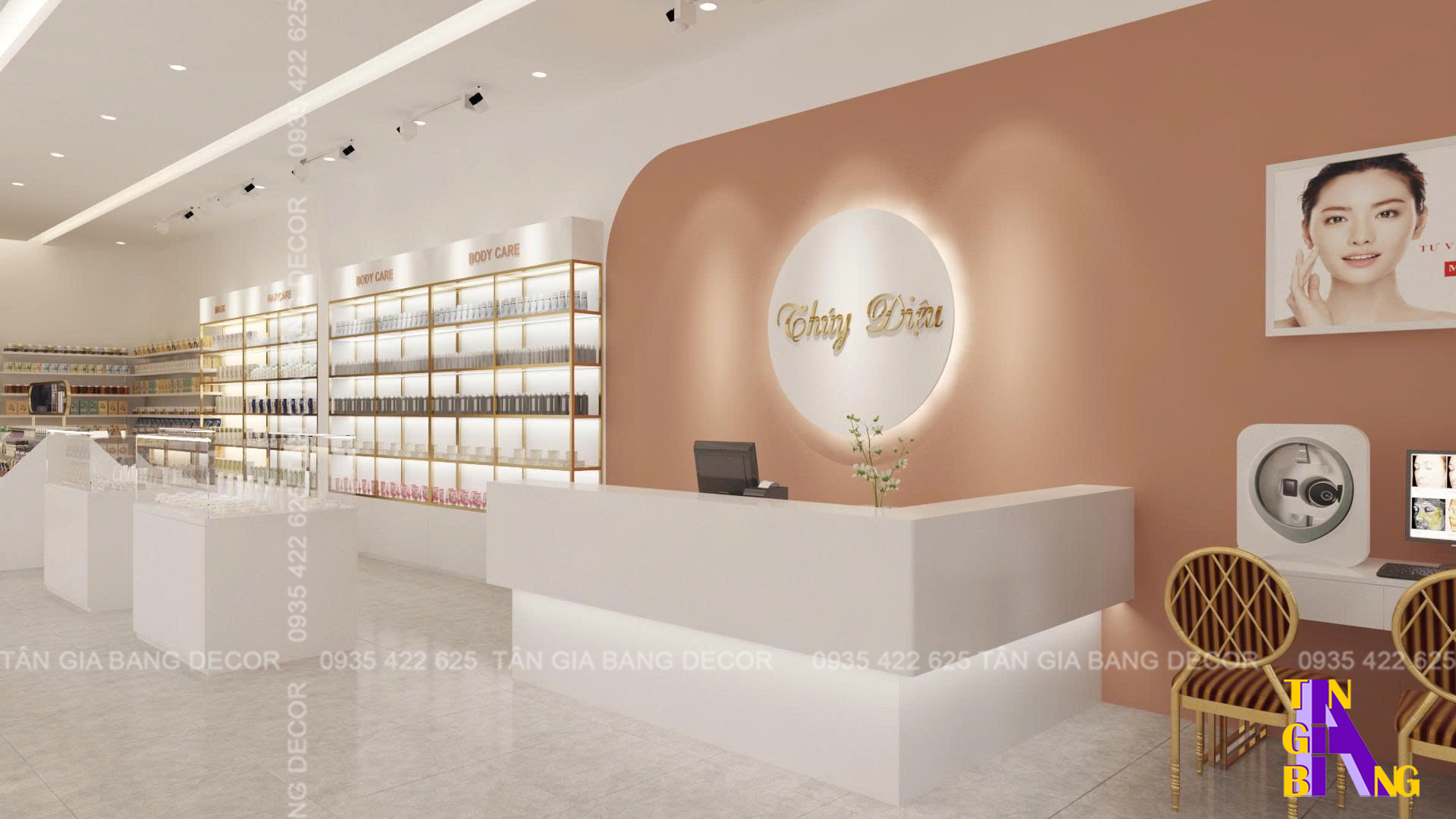 Thiết kế shop mỹ phẩm Diệp Thúy