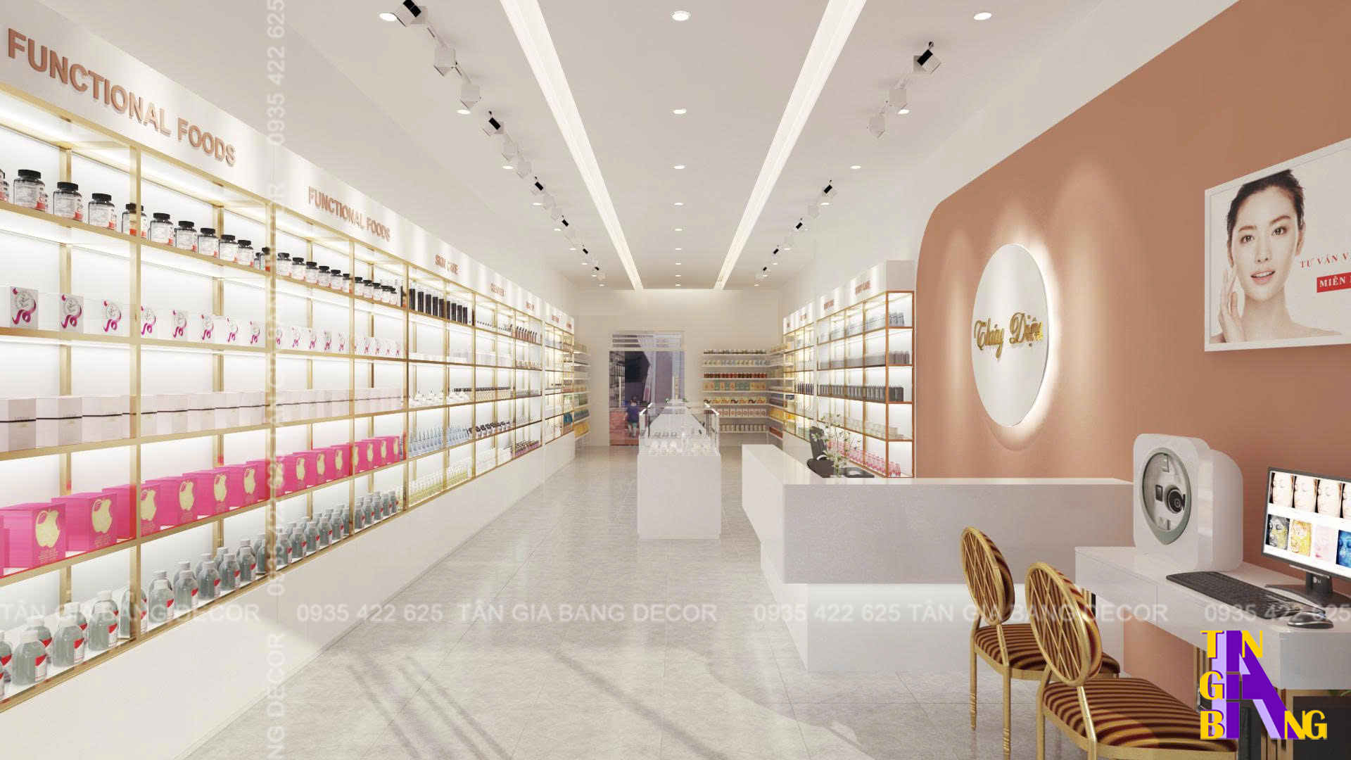 Thiết kế shop mỹ phẩm Diệp Thúy