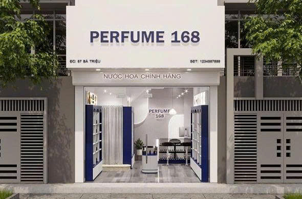 Mẫu thiết kế shop nước hoa theo phong cách - thương hiệu riêng